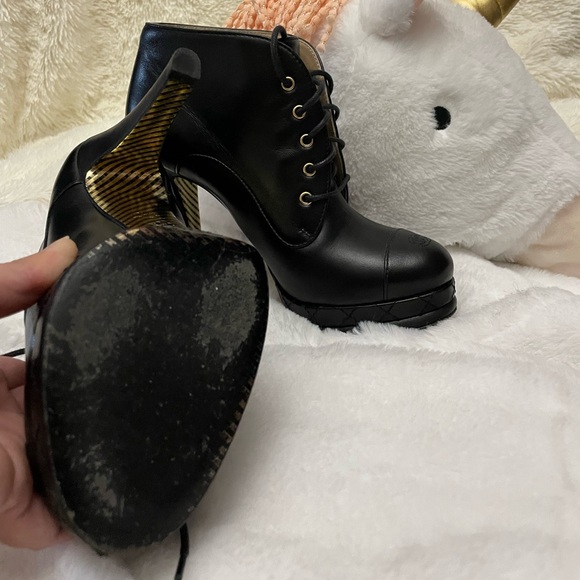 Chanel platform laced booties size 6.5 - Picture 7 of 12